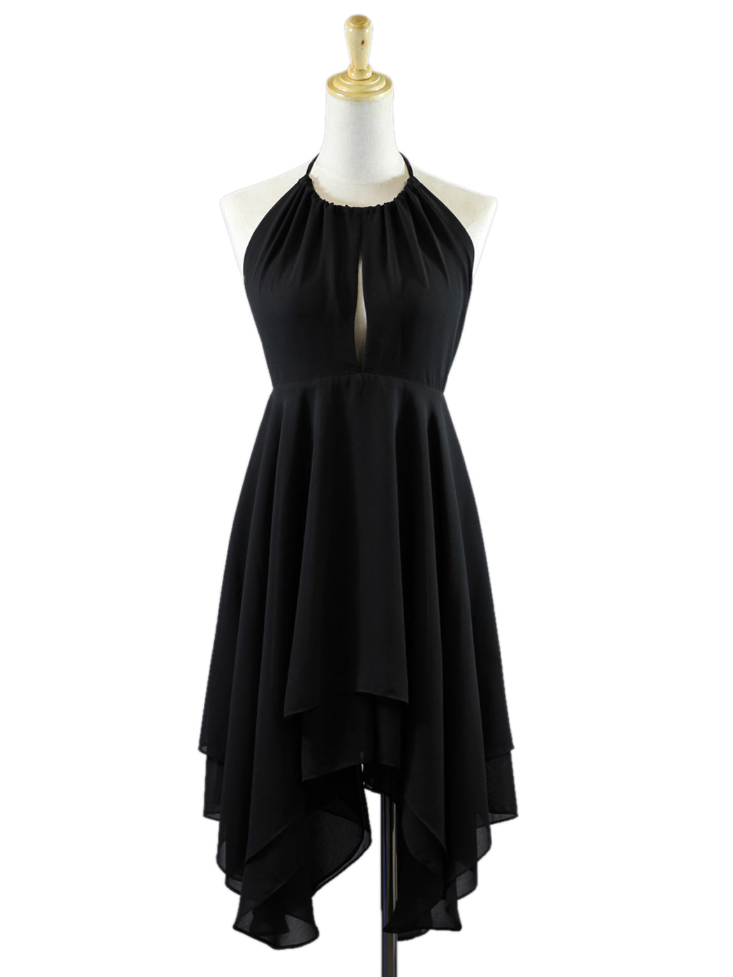 Anna-Kaci Tiered Halter Dress With Multiple Layers And Center Chest Cut Out - ALILANG.COM