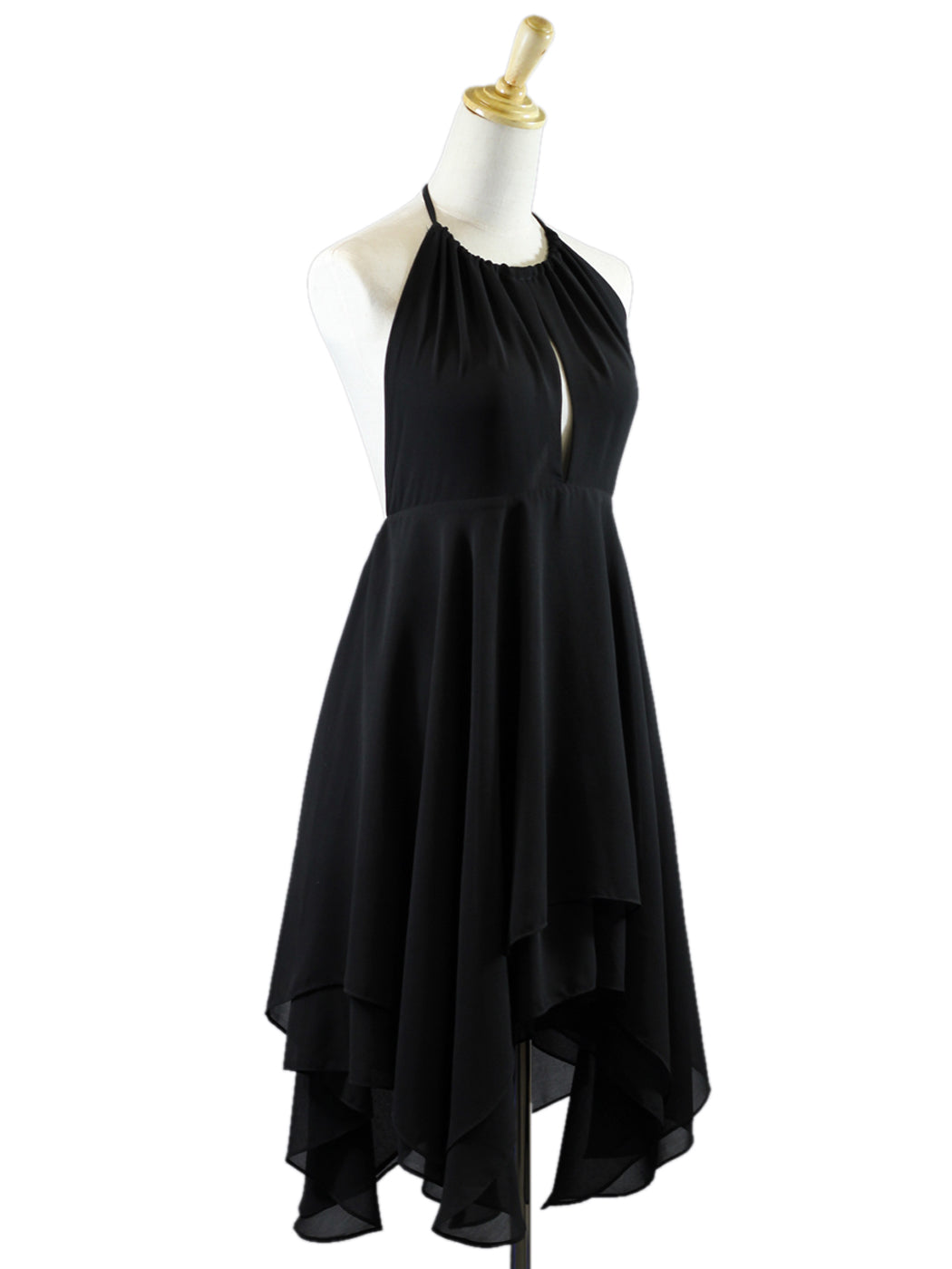 Anna-Kaci Tiered Halter Dress With Multiple Layers And Center Chest Cut Out - ALILANG.COM