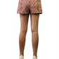Lush High Waisted Tweed Shorts With Speckled Design And Faux Leather Lining - ALILANG.COM