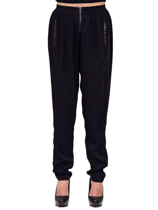 Anna-Kaci Tapered Harem Pants With Front Zipper And Two Front Pocket Trim - ALILANG.COM