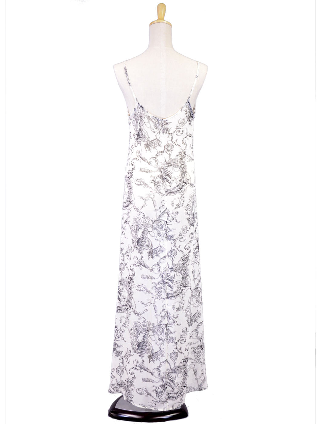 Audrey 3 + 1 Roman Print High Low Flowy Sheer Spaghetti Strap Chiffon Dress - ALILANG.COM