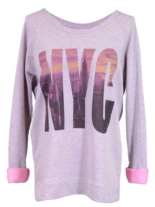 Basil And Lola NYC Three Quarter Sleeve Inside Out Two Tone Scoop Neck Sweater - ALILANG.COM