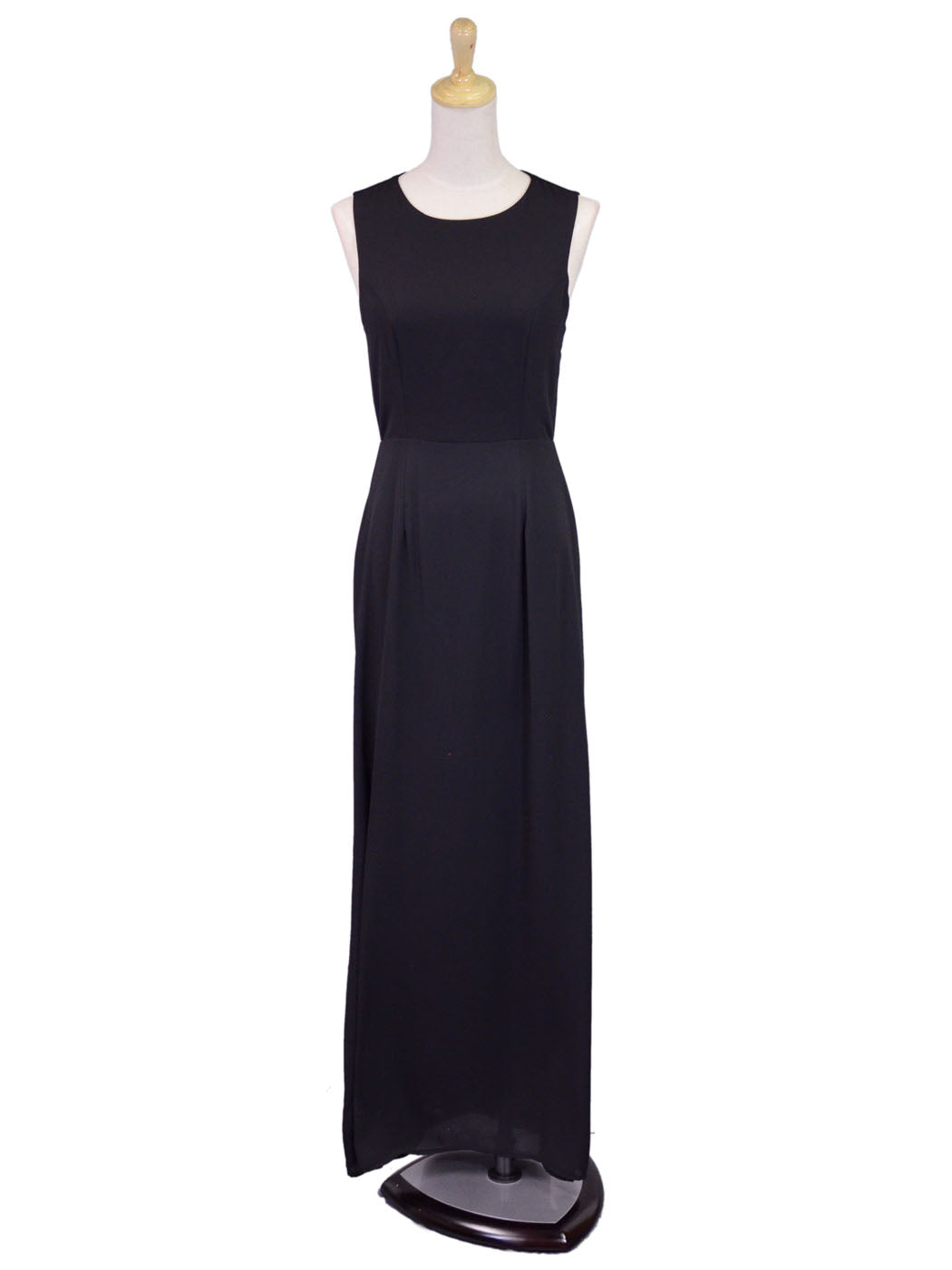 Everly Classy Sleeveless Maxi Dress With Lower Back Cutouts And One Side Slit - ALILANG.COM