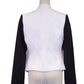 Everly Contrast Heavyweight Black And White Tweed Fabric Blazer With Pockets - ALILANG.COM