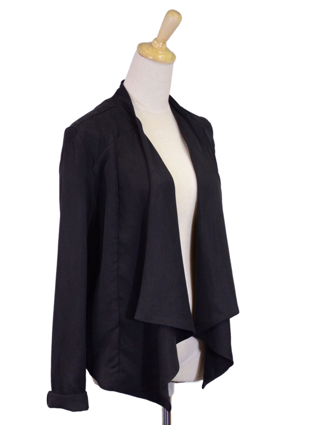Gentle Fawn Draped Long Sleeved Heavy Weight Blazer With Back Lace Design - ALILANG.COM