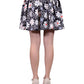 Joyce Clothing Black Daisy Floral Printed Box Pleated Skater Mid Length Skirt - ALILANG.COM