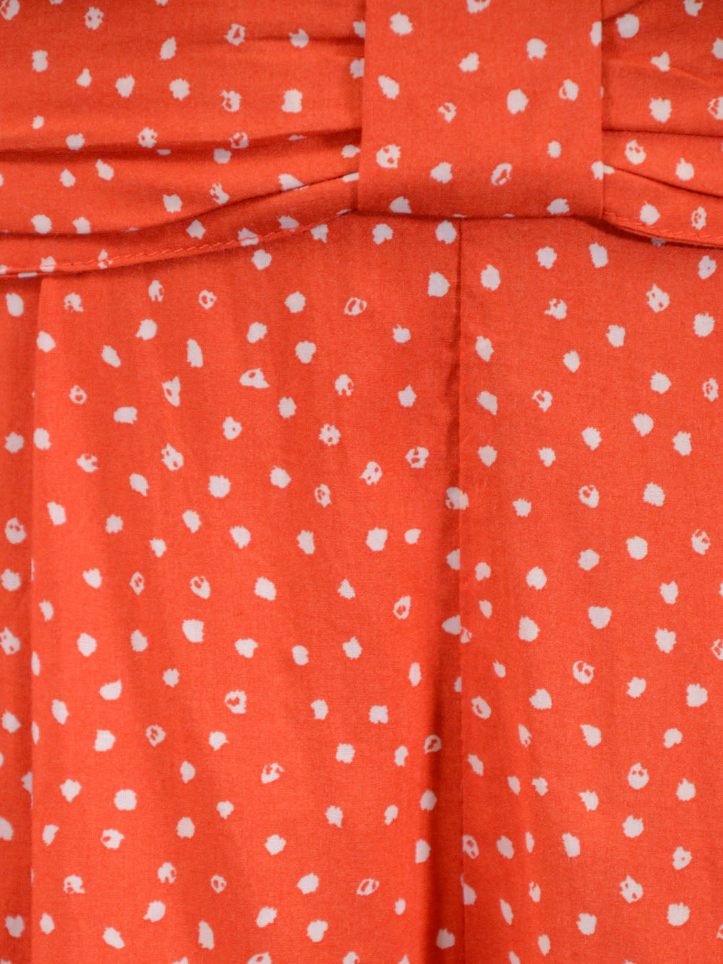 Moon Collection Bright Red Loose Fit Polka Dot Printed Shorts With Front Bow - ALILANG.COM