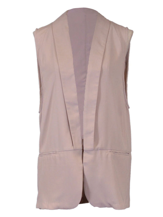 Gentle Fawn Brand Rochester Champagne Drop Armpit Sleeveless Vest with Lapel - ALILANG.COM