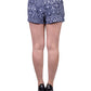Gentle Fawn Brand Etoile Blue White Tribal Inspired Print Casual Summer Shorts - ALILANG.COM