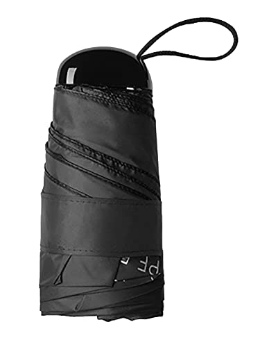 Dodolly Mini Sun Umbrella Folding Travel Umbrella Sunshade Sun Protection UV Protection, Black