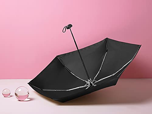 Dodolly Mini Sun Umbrella Folding Travel Umbrella Sunshade Sun Protection UV Protection, Black