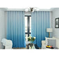 Dodolly Blackout Curtains, Double Layers Hollow Out Stars Window Curtains Gradient Curtains, 2 in 1 Fabric and Gauze Window Curtains Panel, Set of 2, W42xL63 Inch (Blue, 42Wx63L)
