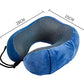 Dodolly Travel Storage Aircraft Pillow U-Shaped Pillow Magnetic Cloth Cervical Memory Foam, Blue