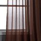 Dodolly Living Room Bedroom Balcony Blackout Curtains Simple Plain 2 Pieces, Coffee, W28 x L33 Inch