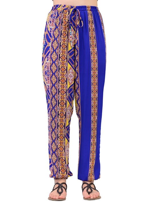 Anna-Kaci Royal Tapered Harem Genie Arabian Inspired Printed Fashion Pants - ALILANG.COM