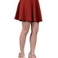 Lush Fall Retro Inspired Flirty Textured Knit High Waist Mini Skater Skirt - ALILANG.COM