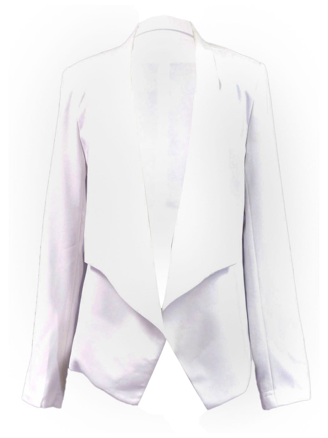 Everly Sophisticated Long Sleeve Open Front Single Breasted Draped Blazer Jacket - ALILANG.COM