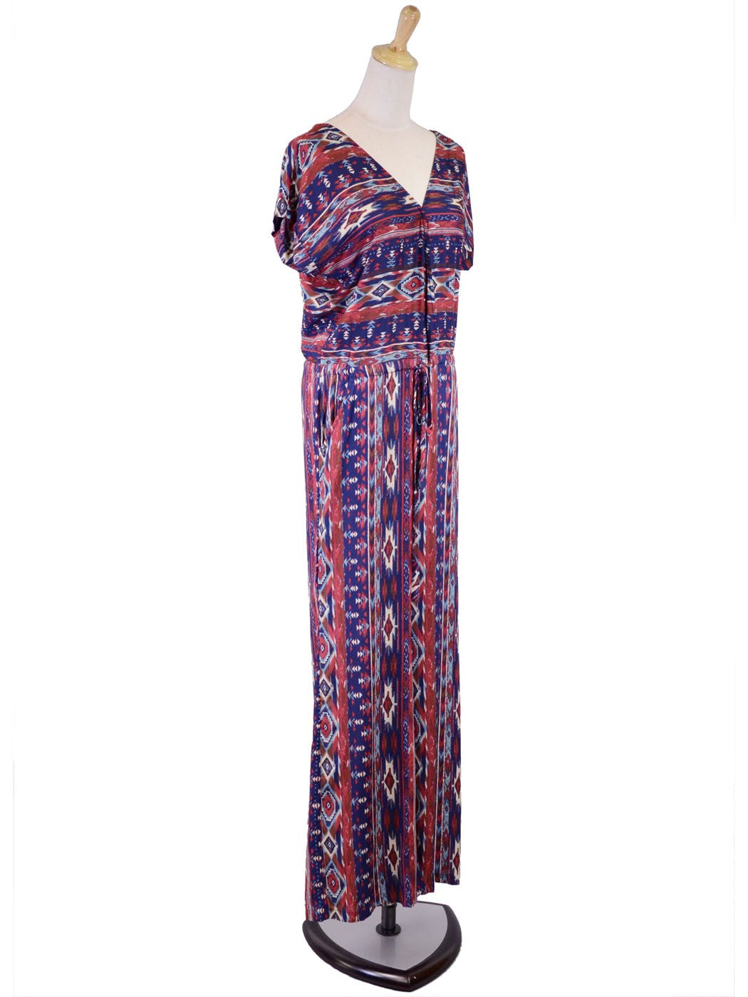 Anna-Kaci Fashionable Ethnic Inspired Print Tie Waistline Long Pants Jumpsuit - ALILANG.COM