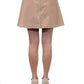 Oxford Circus Contempo Faux Suede Zipper Pockets Circle Mini Skirt