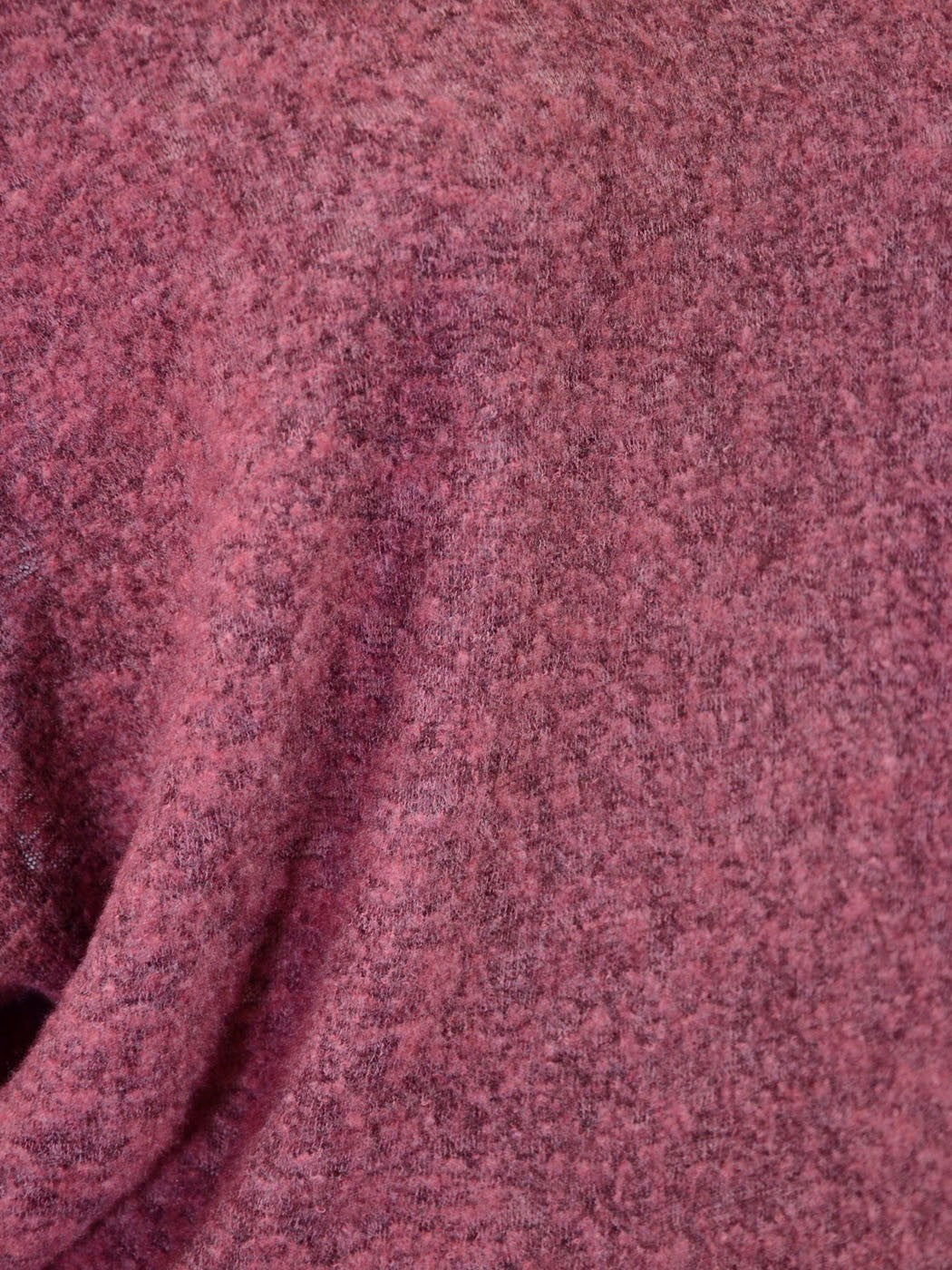 Anna-Kaci Comfortable Crochet Back Raglan Sleeves Heathery Brushed Sweater Top