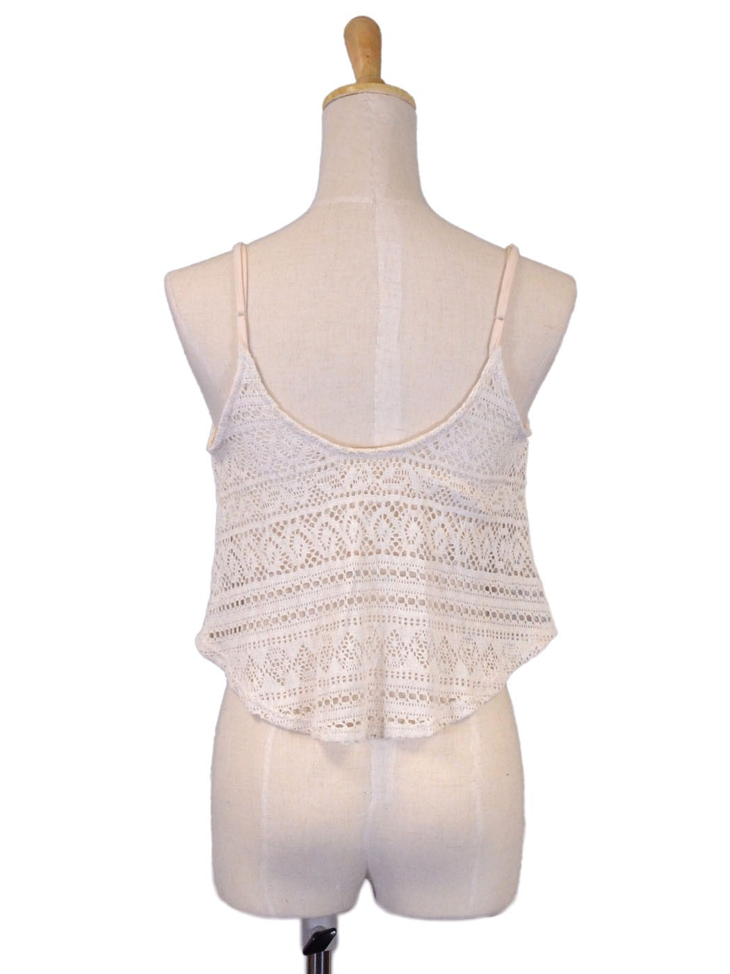 Lush Summer Fling Boho Inspired Crochet Knit Lace Adjustable Straps Crop Top