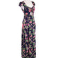 The Clothing Company Asian Inspired Cherry Blossom Print Tie Front Maxi Dress