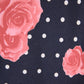 Audrey 3+1 Adored All Over Red Rose Polka dot Print Drawstring Dual Layer Top