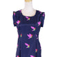 Calls Graceful Fly Away Paradise Birdie All Over Print Dressy Blouse Top