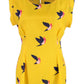 Calls Graceful Fly Away Paradise Birdie All Over Print Dressy Blouse Top