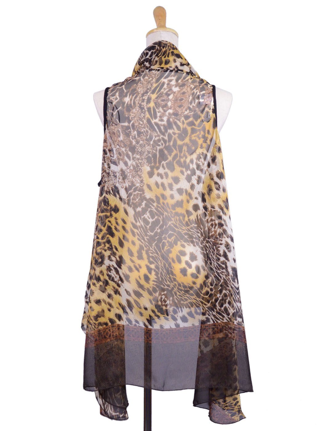 Trendology Girly Glam Cheetah Print Easy Dual Layering Cover Up Poncho