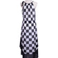 Trendology Contemporary Feminine Chessboard Print Hi-Lo Tie Straps Dress