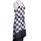 Trendology Contemporary Feminine Chessboard Print Hi-Lo Tie Straps Dress