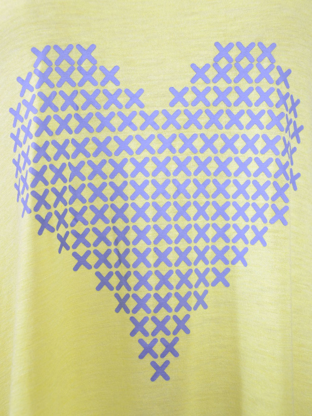 En Creme Summer Love XX Heart Print Asymmetrical Hem Jersey Knit Tank Top