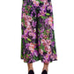 Lush Tropical Fun Floral Prints Culotte Knee Breeches Sheer Woven Pants