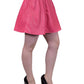 Anna-Kaci Funky Glam Chic Pink Faux Leather High Waist Tulle Line Circle Skirt