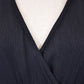 Lush Sophisticated V-Neck Lace Shoulder Open Back Crinkle Gauze Woven Dress