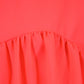 Millibon Summer Neon Dropped Waist Ruffle Hem Spaghetti Strap Woven Dress