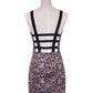 Lush Divine Sexy Floral Print Lattice Caged Back Scoop Neck Bodycon Party Dress