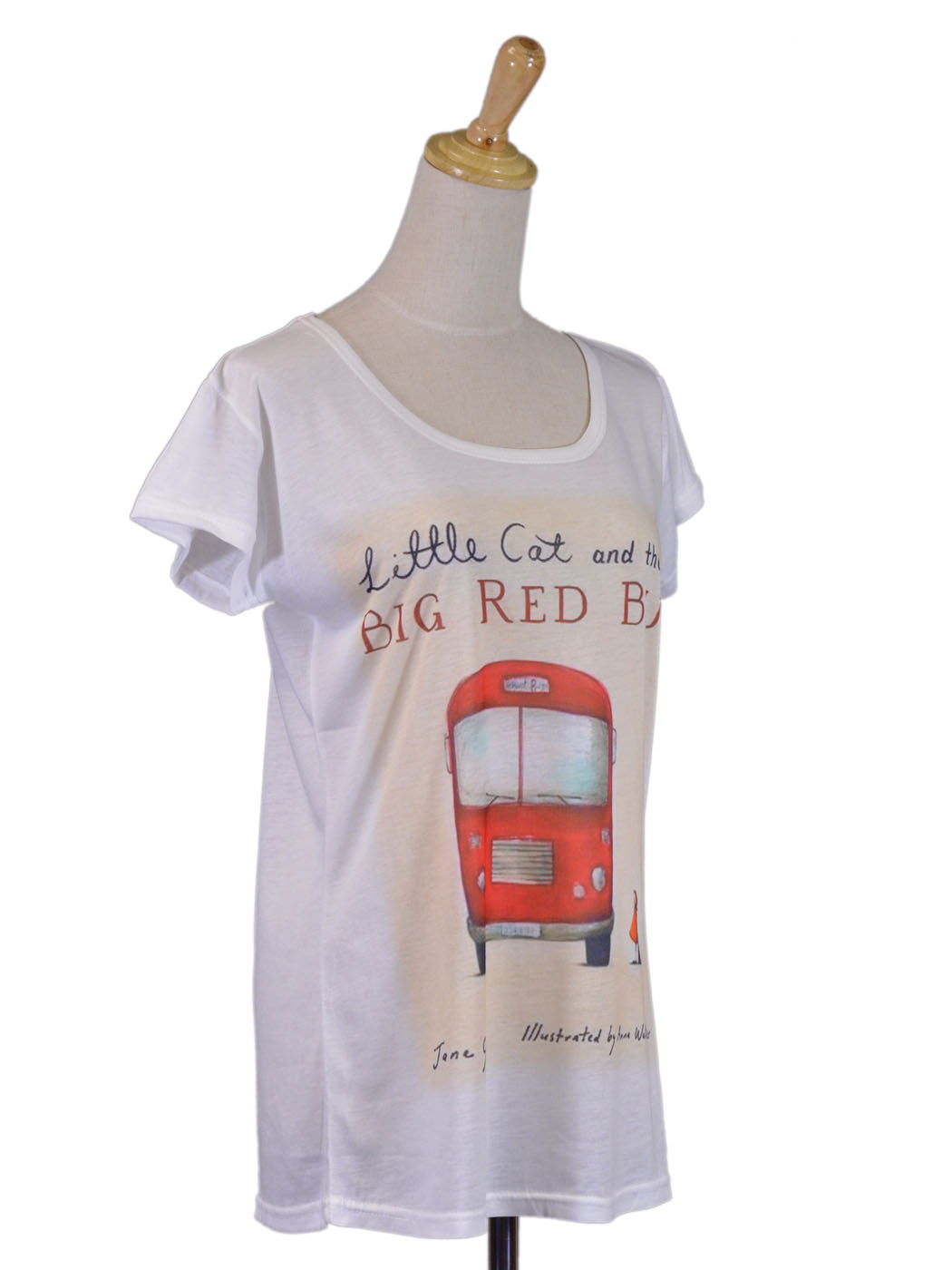 Anna-Kaci Bedtime Storybook Red Bus Print Short Sleeves Knit Tee Shirt Top