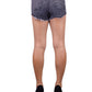 Double Zero Grungy Gal Funk Destroyed Denim Crinkle Button Fly Mini Shorts