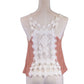Audrey 3+1 Darling Sweater Knit Floral Lace Patch Back Cropped Flowy Top