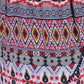 En Creme Lively Colorful Artsy Horizontal Print Pom Pom Trim Flutter Shorts