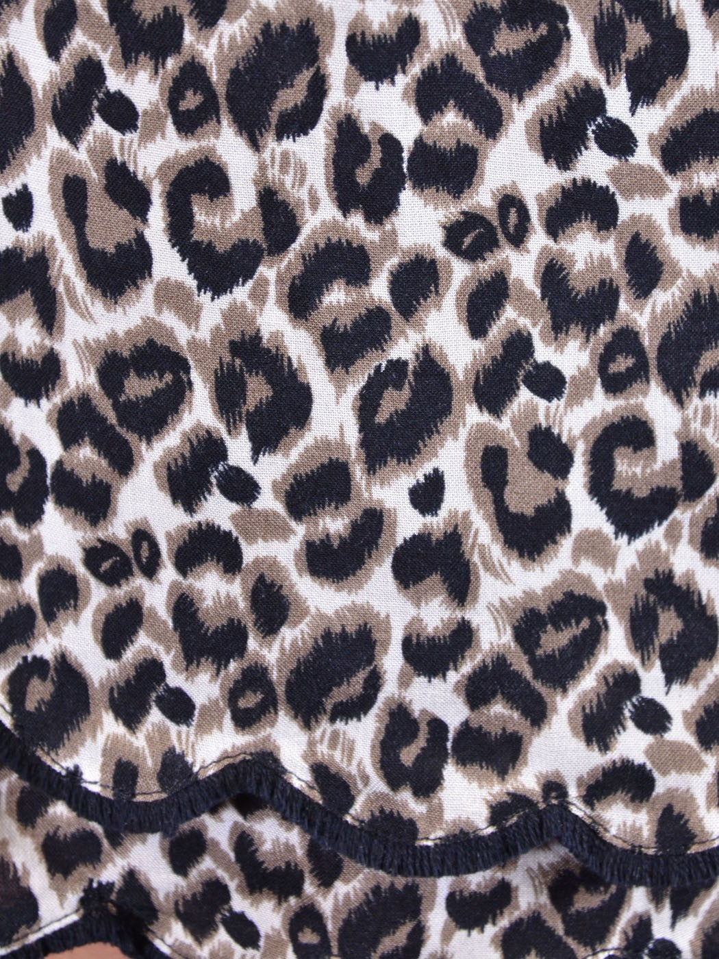 Lush Savvy Animalist Cheetah Print Double Layered Ruffle Flared Mini Shorts