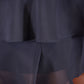 Lush Fun Coquettish Layered Ruffle Chiffon Black Mini Shorts Skirt