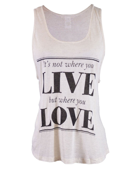 Michelle Expressive Live Love Flare Jersey Scoop Neck Knit Top