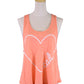 Michelle Fun Expressive Give Me Love Cali Racerback Knit Loose Fit Tank Top
