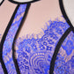 Lush Luxurious Royal Blue Dainty Lace Bodycon Evening Cocktail Party Dress