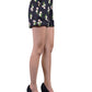 Lush Lovely Cute Oriental Floral Quilt Textured Print High Waisted Mini Shorts