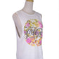 The Classic Casual Sunset Floral Coca-Cola Logo Crew Neck Sleeveless Knit Top