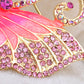 Pink Big Butterfly Asymmetrical Tail Wings Brooch Pin